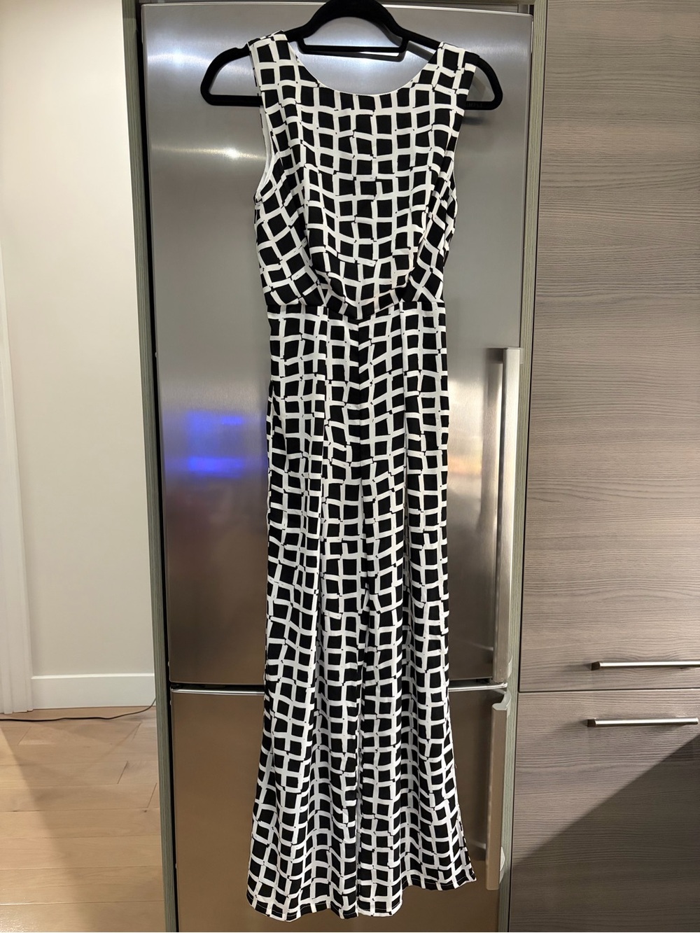 Bar III Black and White Geometric Jumpsuit